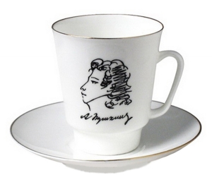 Bone China Cup and Saucer May Pushkin 5.6 fl.oz/165 ml 2 pc Bone China Cup and Saucer May Pushkin 5.6 fl.oz/165 ml 2 pc