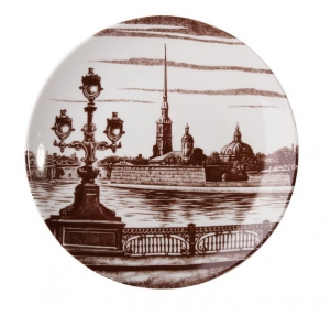 Decorative Wall Plate Peter and Paul Fortress, St.Petersburg 7.7 Decorative Wall Plate Peter and Paul Fortress, St.Petersburg 7.7