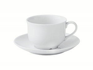 Lomonosov Porcelain Tea Cup and Saucer Olympia White 6.8 fl.oz/200 ml Lomonosov Porcelain Tea Cup and Saucer Olympia White 6.8 fl.oz/200 ml
