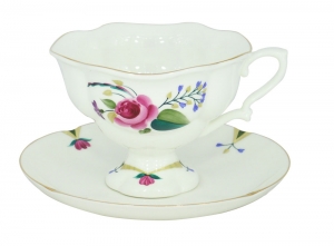 Lomonosov Imperial Bone Cnina Tea Set Cup and Saucer Natasha Bride 2pc Lomonosov Imperial Bone Cnina Tea Set Cup and Saucer Natasha Bride 2pc