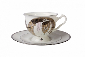 Aisedora Together Forever (2) 8.1 oz/240 ml Lomonosov Bone China Tea Set 