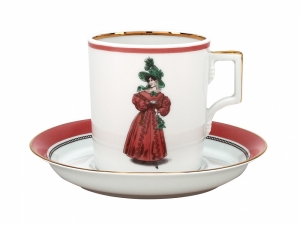 Porcelain Tea Cup 7.4 oz/220 ml Paris Style 1827 Lomonosov Imperial Factory Porcelain Tea Cup 7.4 oz/220 ml Paris Style 1827 Lomonosov Imperial Factory