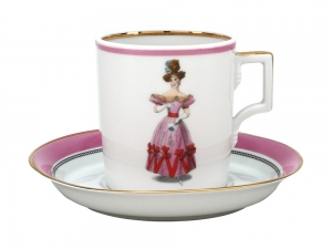 Porcelain Tea Cup 7.4 oz/220 ml Paris Style 1828 Lomonosov Imperial Factory Porcelain Tea Cup 7.4 oz/220 ml Paris Style 1828 Lomonosov Imperial Factory