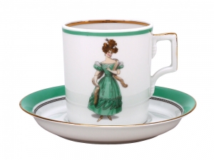Porcelain Tea Cup 7.4 oz/220 ml Paris Style 1830 Lomonosov Imperial Factory Porcelain Tea Cup 7.4 oz/220 ml Paris Style 1830 Lomonosov Imperial Factory