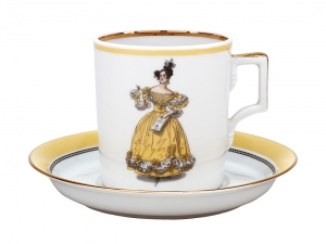 Porcelain Tea Cup 7.4 oz/220 ml Paris Style 1835 Lomonosov Imperial Factory Porcelain Tea Cup 7.4 oz/220 ml Paris Style 1835 Lomonosov Imperial Factory