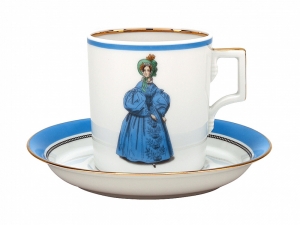 Porcelain Tea Cup 7.4 oz/220 ml Paris Style 1836 Lomonosov Imperial Factory Porcelain Tea Cup 7.4 oz/220 ml Paris Style 1836 Lomonosov Imperial Factory