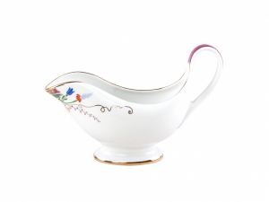 Lomonosov Imperial Porcelain Gravy Boat Alexandria Moscow River 9.5 fl.oz/280 ml