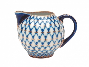Lomonosov Imperial Porcelain Creamer Milk Jar Tulip Cobalt Net 7 fl.oz/205 ml Lomonosov Imperial Porcelain Creamer Milk Jar Tulip Cobalt Net 7 fl.oz/205 ml