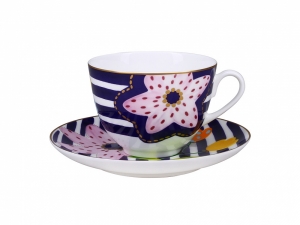 Lomonosov Bone China Porcelain Spring-2 Tea Set 2 pc Bouquet for Vera Lomonosov Bone China Porcelain Spring-2 Tea Set 2 pc Bouquet for Vera
