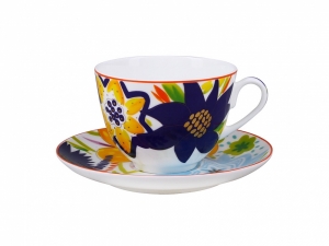 Lomonosov Bone China Porcelain Spring-2 Tea Set 2 pc Bouquet for Maria Lomonosov Bone China Porcelain Spring-2 Tea Set 2 pc Bouquet for Maria