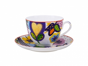 Lomonosov Bone China Porcelain Spring-2 Tea Set 2 pc Bouquet for Tatiana Lomonosov Bone China Porcelain Spring-2 Tea Set 2 pc Bouquet for Tatiana
