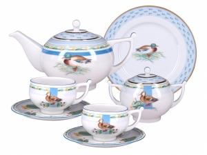 Lomonosov Imperial Porcelain Tea Set 20 items Ducks in Backwater Lomonosov Imperial Porcelain Tea Set 20 items Ducks in Backwater
