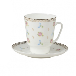 Lomonosov Bone China Cup and Saucer May Flower Waltz 5.6 fl.oz/165 ml 2 pc Lomonosov Bone China Cup and Saucer May Flower Waltz 5.6 fl.oz/165 ml 2 pc