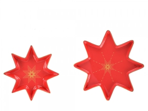 Lomonosov Porcelain Star Serving Platter Dish Set Scarlet Lomonosov Porcelain Star Serving Platter Dish Set Scarlet