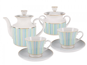 Lomonosov Porcelain Tea Set Dublin 14 items for 6 persons