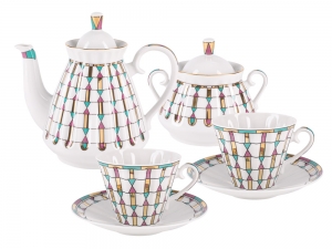 Lomonosov Imperial Porcelain Tea Set Geometry 6/14 Lomonosov Imperial Porcelain Tea Set Geometry 6/14