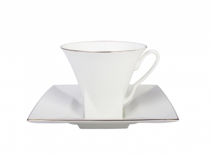Bone China Cup and Saucer Golden Edge 8.45 oz/250 ml Bone China Cup and Saucer Golden Edge 8.45 oz/250 ml