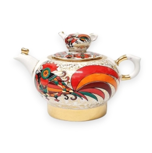 Lomonosov Porcelain Tea Pot Family Red Rooster Lomonosov Porcelain Tea Pot Family Red Rooster