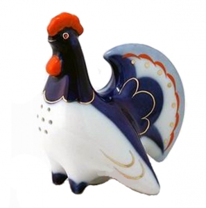 Lomonosov Imperial Porcelain Salt Pepper Shaker Cobalt Rooster Lomonosov Imperial Porcelain Salt Pepper Shaker Cobalt Rooster