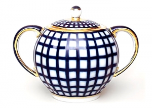 Sugar Bowl 22 Karat Gold Cobalt Cell 15 fl.oz/450 ml Sugar Bowl 22 Karat Gold Cobalt Cell 15 fl.oz/450 ml