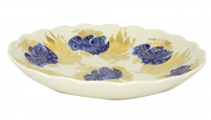 Lomonosov Imperial Porcelain Cake Сookie Biscuit Pastry Dish Golden Garden 8.5 Lomonosov Imperial Porcelain Cake Сookie Biscuit Pastry Dish Golden Garden 8.5
