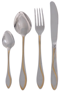 Flatware Stainless Steel Cutlery Set for 6 Wave Flatware Stainless Steel Cutlery Set for 6 Wave
