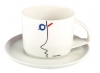 Russian Porcelain Tea Cup and Saucer Suprematism Stenberg 10 oz/295 ml