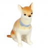 Chihuahua Dog Sitting Lomonosov Imperial Porcelain Figurine