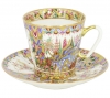 Lomonosov Imperial Porcelain Cup and Saucer Bone China Oriental Gifts 2.71 fl.oz/80 ml