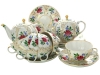 Imperial Lomonosov Porcelain Tea Set 14 items Tulip Golden Grasses for 6 persons