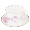 Lomonosov Bone China Cup and Saucer Spring-2 Tender Peony Lilac 8.45 fl.oz 250 ml