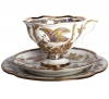 Lomonosov Imperial Porcelain Bona China Tea Cup Set 3 pc Fantastic Butterflies