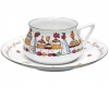 Lomonosov Imperial Porcelain Bone China Cup and Saucer Bilibina Easter Cake & Eggs