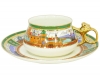 Lomonosov Imperial Porcelain Bone China Cup and Saucer Bilibina Village at the Lake 6.1 fl.oz/180ml