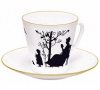 Lomonosov Imperial Porcelain Bone China Espresso Cup and Saucer Family