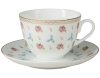 Lomonosov Imperial Porcelain Bone China Cup and Saucer Spring Flower Waltz