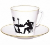 Lomonosov Imperial Porcelain Bone China Espresso Cup and Saucer Visitor