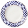 Lomonosov Porcelain Dinner Plate Cobalt Net European-2 Flat 8.5"/215 mm