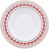 Lomonosov Imperial Porcelain Soup Plate Red Reindeer 8.9"/225 mm
