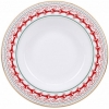 Lomonosov Imperial Porcelain Soup Plate Red Reindeer 8.9"/225 mm