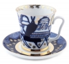 Lomonosov Imperial Porcelain Mug and Saucer Bells Leningradskii 12.2 fl.oz/360 ml