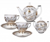 Lomonosov Imperial Porcelain Tea Set Andante Russian Modern 6/14