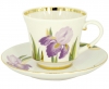 Lomonosov Imperial Porcelain Tea Set Cup and Saucer Banquet Iris 7.4 oz/220 ml