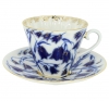 Imperial Lomonosov Porcelain Tea Set Cup and Saucer Blue Bells