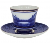 Lomonosov Imperial Porcelain Tea Set Cup and Saucer Egyptian Bridge 7.4 oz/220 ml