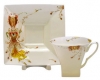 Lomonosov Imperial Porcelain Tea Set Cup and Saucer Firebird Bone China 8.45 oz/250 ml