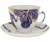 Lomonosov Imperial Porcelain Tea Set Cup and Saucer Golden Fig Tree 11.8 oz/350 ml