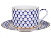 Lomonosov Imperial Porcelain Tea Set Cup and Saucer Solo Cobalt Net 10.1oz/300 ml