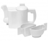 Lomonosov Imperial Porcelain Tea Set Malevich White