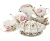 Lomonosov Imperial Porcelain Tea Set Tulip Pink Tulips 6/21